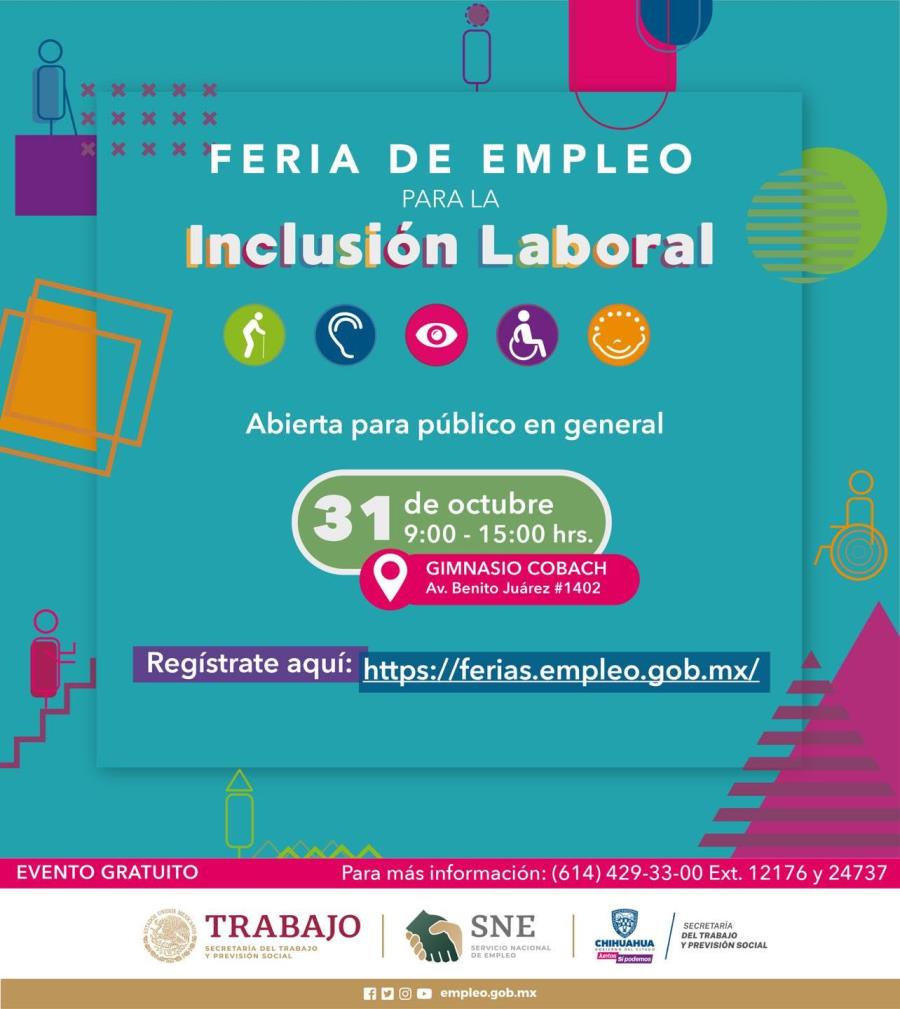 Feria de Empleo para la Inclusión Laboral 2023 Chihuahua Chih